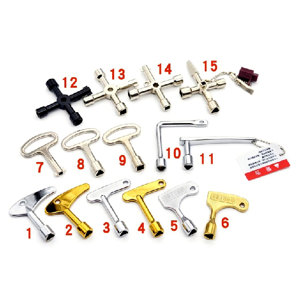 Elevator triangular key New small inner triangular four-corner multi-functional universal key