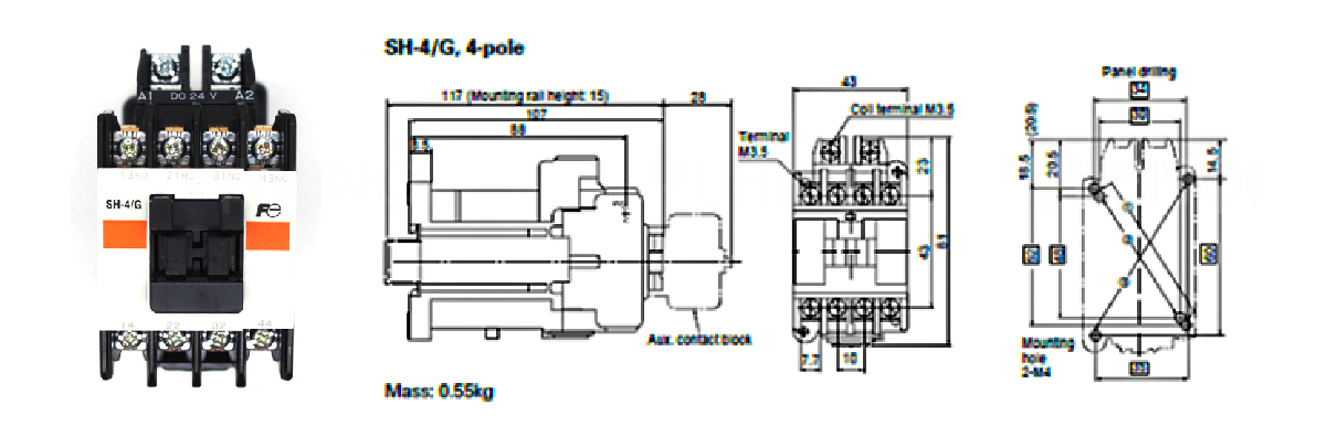 Fuji Elevator AC Contactor SH-4 DC Contactor SH-4 G.....