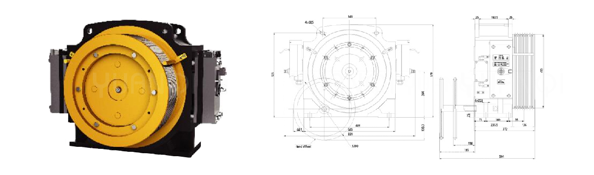 Xizi Fuward original elevator traction machine host GETM3.5H....